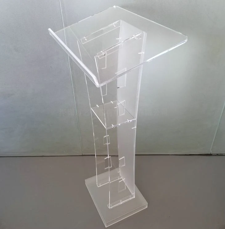 Custom Hotselling Acrylic Clear Moderator&prime;s Podium Wedding Decoration Acrylic Lectern